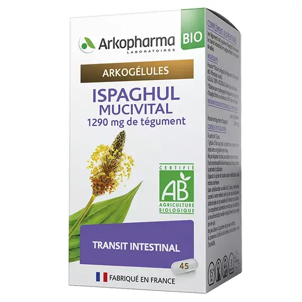 Arkopharma Arkogélules Mucivital Ispaghul Bio 45 comprimidos