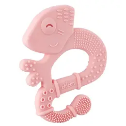 Chicco Anneau de Dentition +2m Soft & Clean Iguane Rose