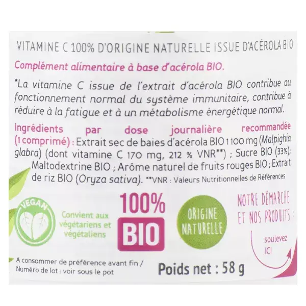 Biocyte Acerola 1100mg Bio 20 Comprimidos masticable
