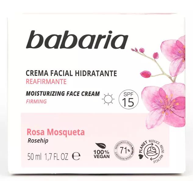 Babaria Creme Facial Hidratante 24 Horas Rosa Mosqueta 50ml
