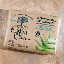 Le Petit Olivier - 2 Savonnettes Extra Douces - Aloe Vera 2 x 100g