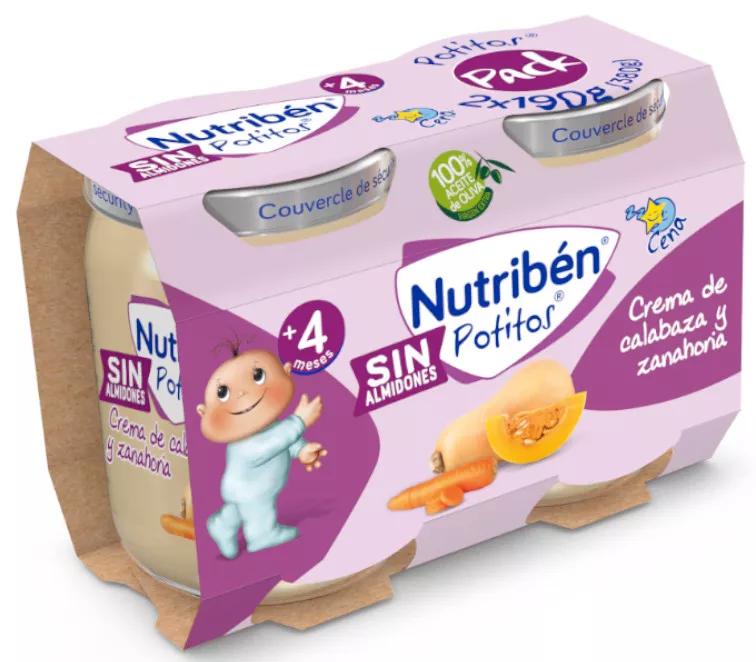 Nutribén Potitos Dinner Cream of Pumpkin and Carrot +4m 2x190 gr