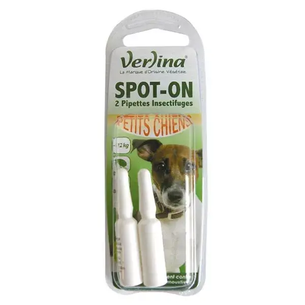 Verlina Chien Spot-On Pipette Insectifuge Petits Chiens 2 unités