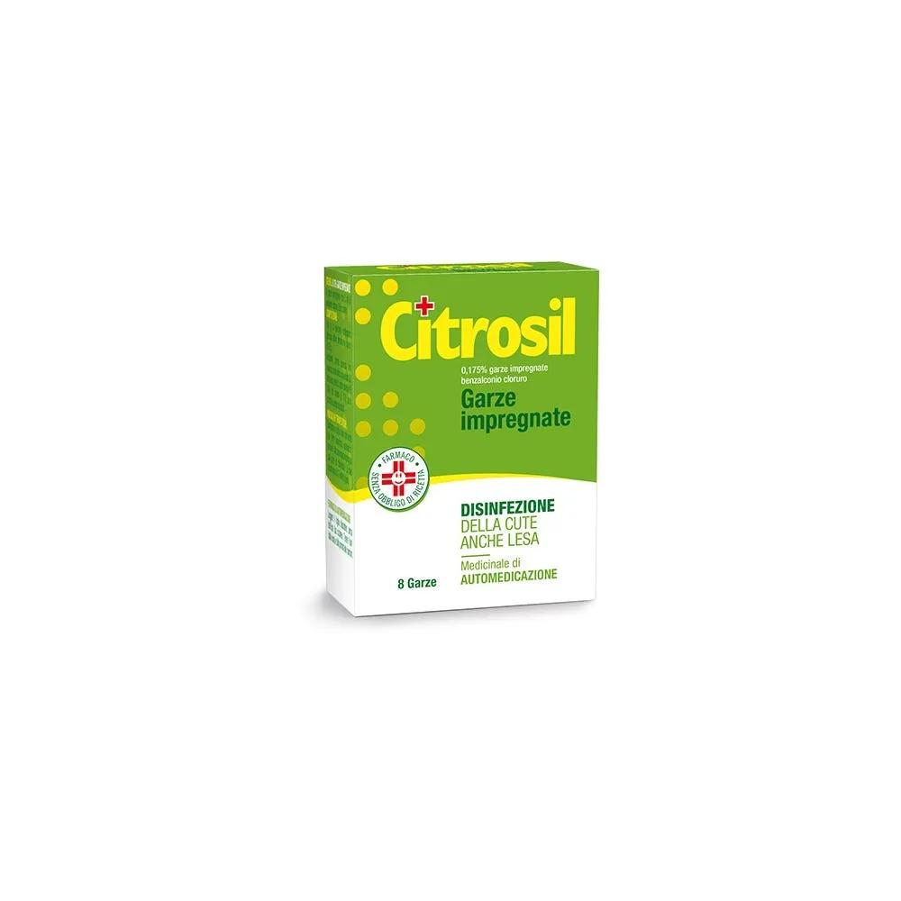 Citrosil Garze Disinfettanti Antibatteriche 0,175% Benzalconio cloruro 8 Garze