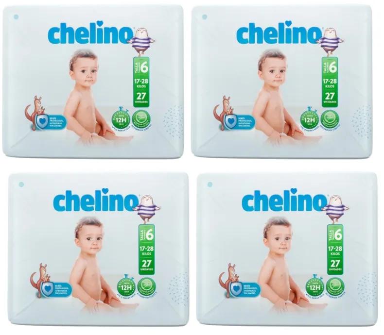 Chelino Luiers Maat 6 (17-28 Kg) 4x27 stuks