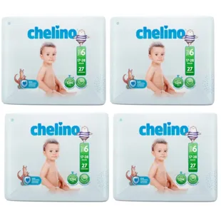 Fraldas Chelino Tamanho 6 (17-28 Kg) 4x27 pcs