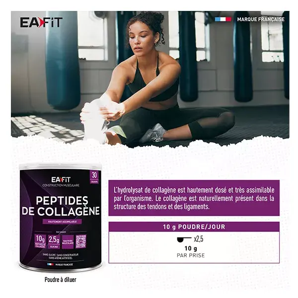 Eafit Peptides de Collagène Bien-être Musculaire et Articulaire Poudre 300g