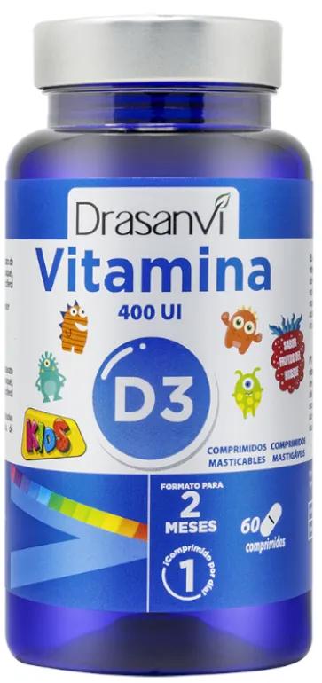 Drasanvi Vitamine D3 Kids 400UI 60 kauwtabletten