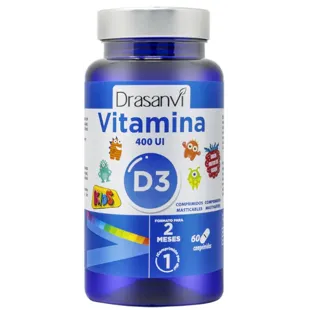 Drasanvi Vitamin D3 Kids 400UI 60 Chewable Tablets