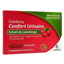 Viatris Santé Cranberry Confort Urinaire 20 gélules