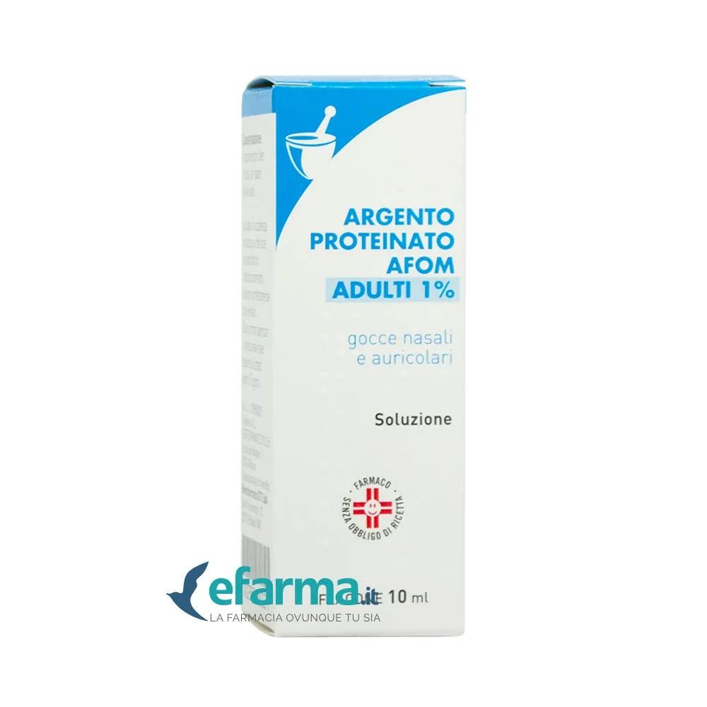 Argento Proteinato Afom 1% Adulti Gocce Nasali e Auricolari 10 Ml