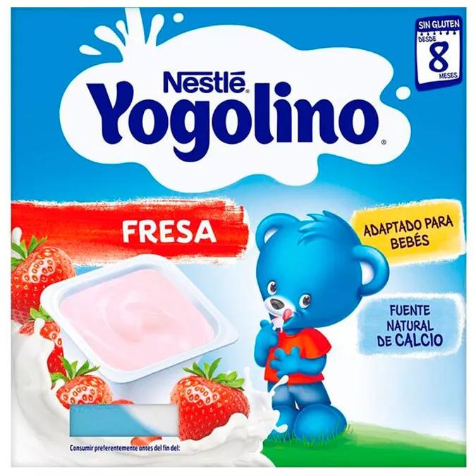 Nestlé Yogolino Pack de Yogures Sabor Fresa 4x100 gr