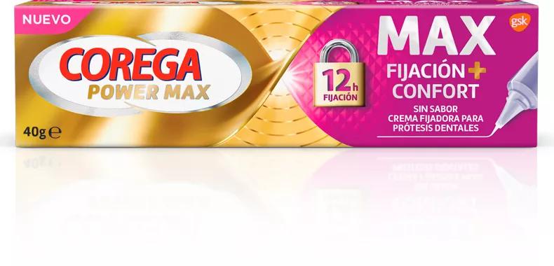 Corega Max Fijación + Confort Crema Fijadora para Prótesis 40 g