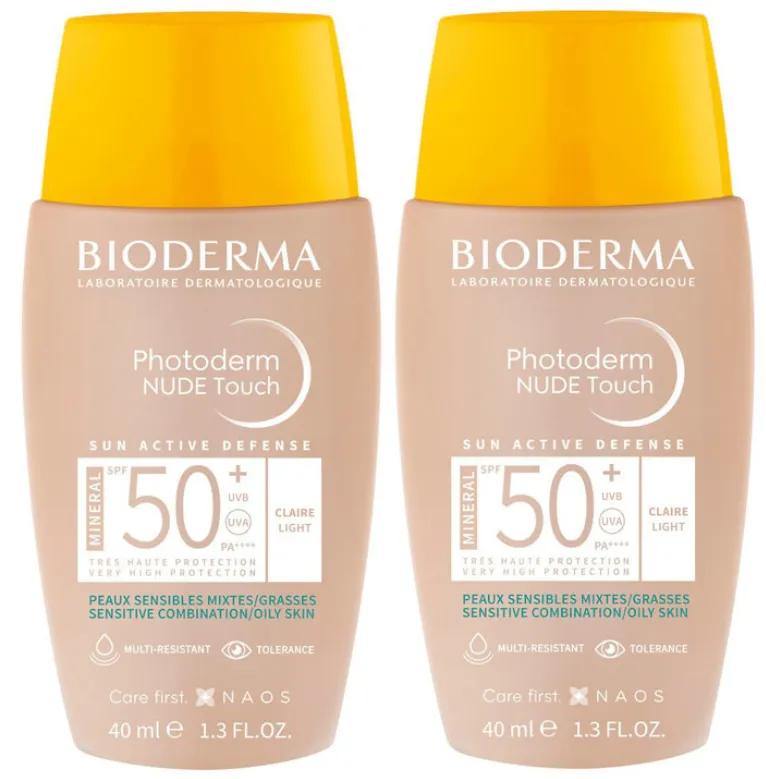 Bioderma Photoderm Nude Touch SPF50+ Light Color 2x40 ml