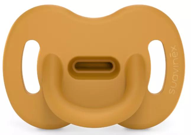 Suavinex Fopspeen Volledig siliconen fysiologische speen Sx Pro 6-18m Essence Mosterd