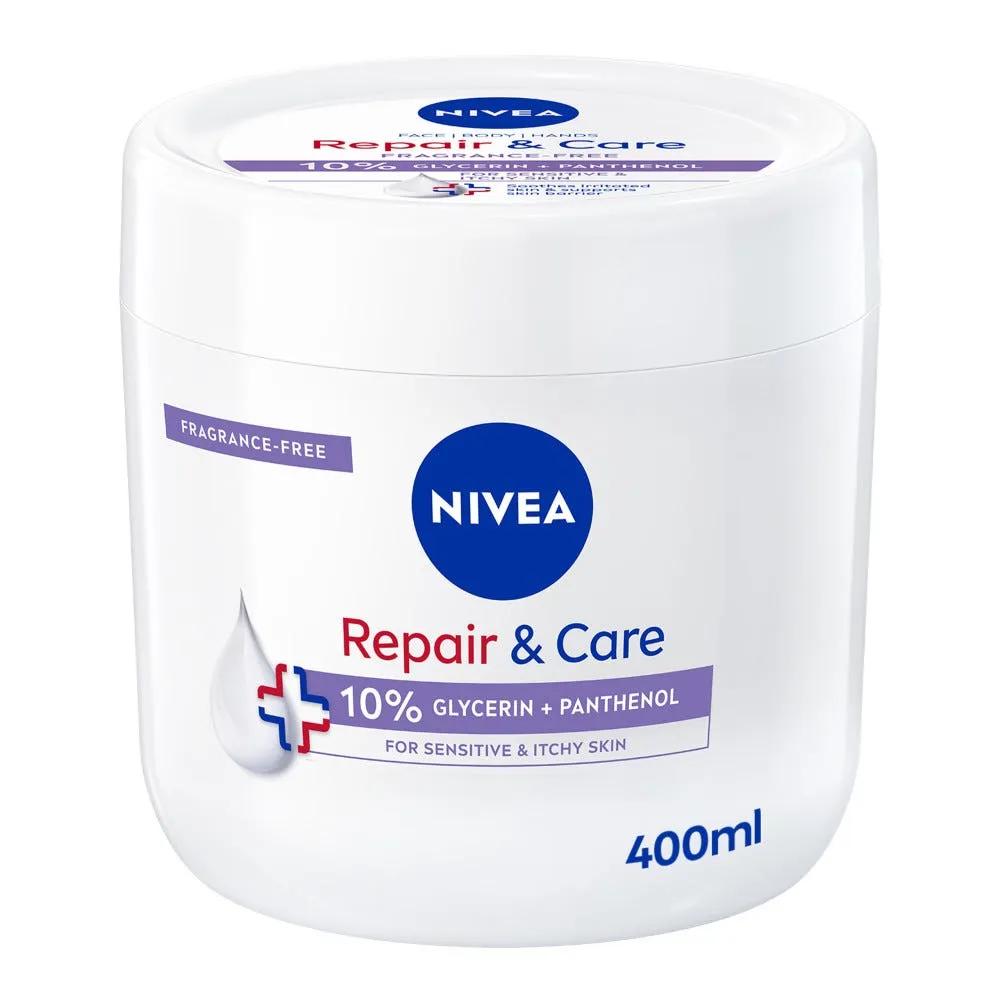 Nivea Crema Corpo Repair & Care Crema Multiuso Senza Profumo Per Pelle Sensibile e Irritata 400 ml