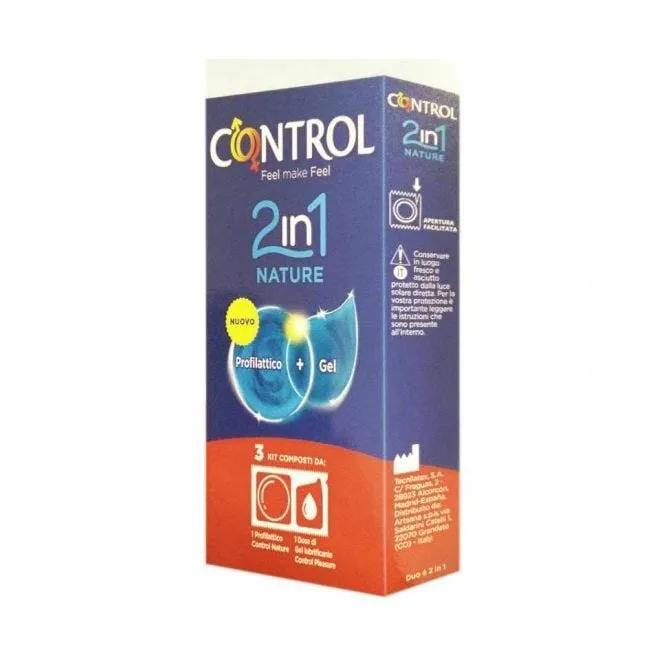 Control 2 in 1 Nature Lube Profillattico Gel 3 Pezzi