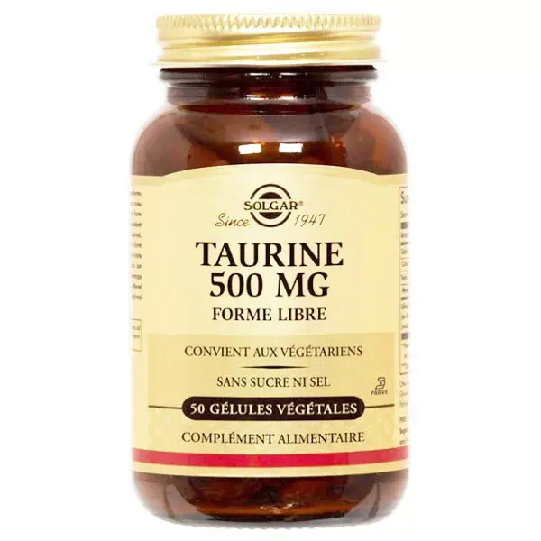 Solgar Taurine 500mg 50 vegetarian capsules