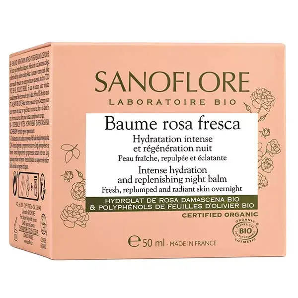 Sanoflore Rosa Fresca Organic Night Dew Balm 50ml