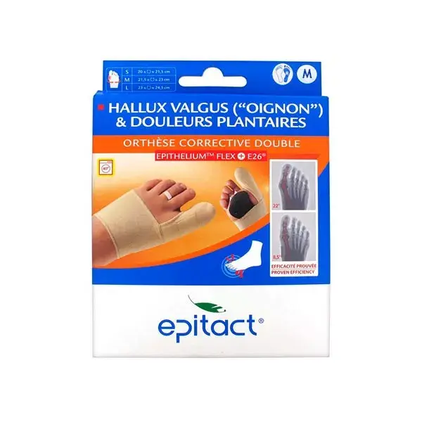 Epitact Hallux Valgus and pain Plantar orthosis Corrective Double foot right M.T.