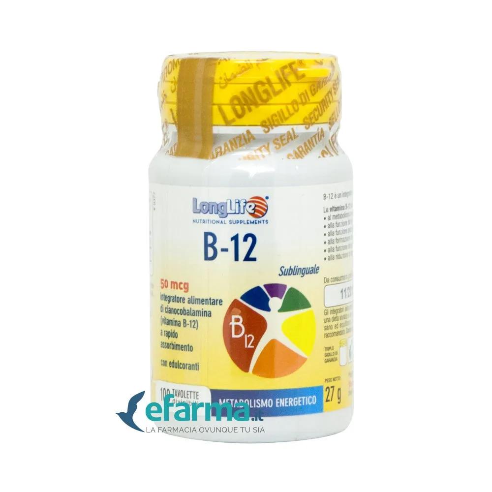 Longlife B12 Integratore Metabolismo Energetico 100 Tavolette