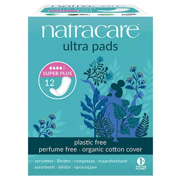 Natracare Long Plus Cotton Ultra Pads x 10