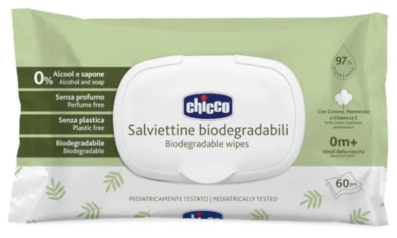 Chicco Biologisch abbaubare Tücher 60 Einheiten