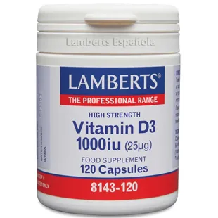 Lamberts Vitamin D3 1000 IU (25µg) 120 Capsules