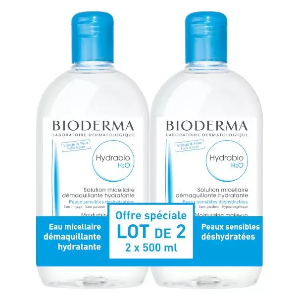 Bioderma Hydrabio H2O Agua Micelar 2 x 500 ml