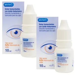 Alvita Gotas Humectantes con Ácido Hialurónico 2x10 ml