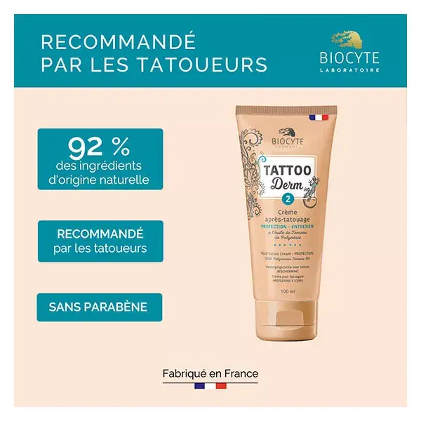 Biocyte Tattoo Derm 2 Crème de Soin Après Tatouage Protection et Entretien 100ml