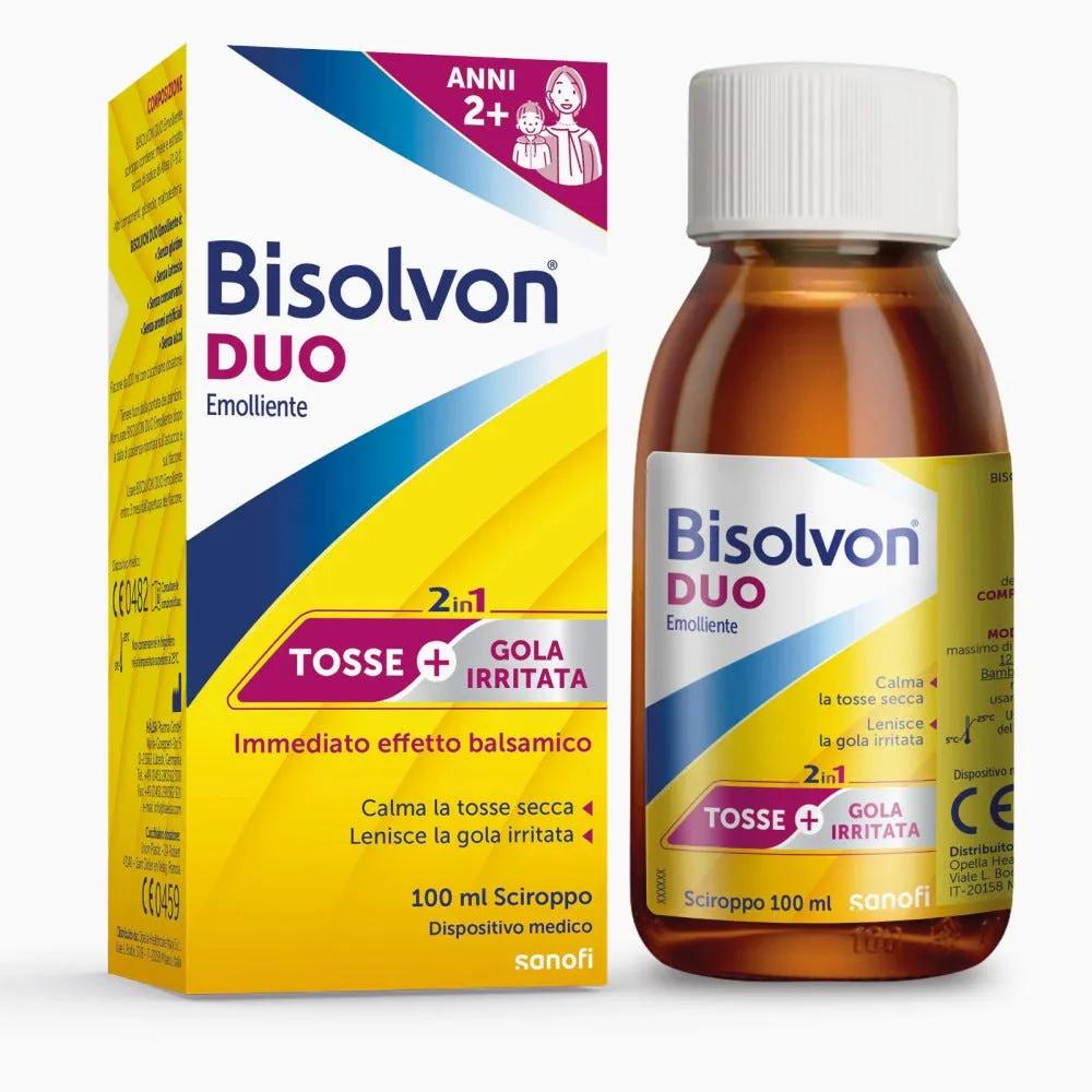 Bisolvon Duo Emolliente Sciroppo Contro Tosse e Gola Irritata 100 ml