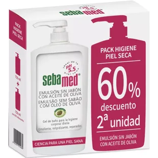 Sebamed Emulsão sem Sabonete com Azeite 2x750 ml