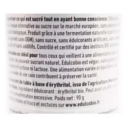 Edulcobio Alternative au Sucre Éryhtol en Poudre Bio 90g