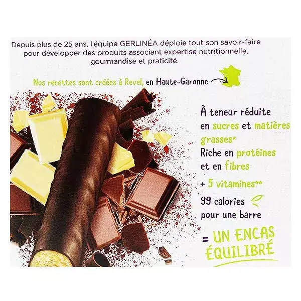 Gerlinéa Gourmet Break Dark and White Chocolate Bar 12 units