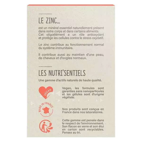 Nutrisanté Les Nutri'Sentiels Zinc 30 capsules