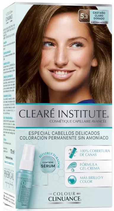 Cleare Institute Colour Clinuance Tinte Permanente Cabellos Delicados 53 Castaño Claro Dorado
