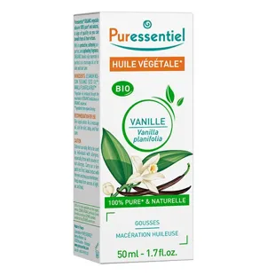 Olio vegetale Puressentiel 100% biologico, olio vegetale alla vaniglia, 50 ml