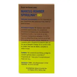 Marcus Rohrer Spirulina Bio 180 Comprimés