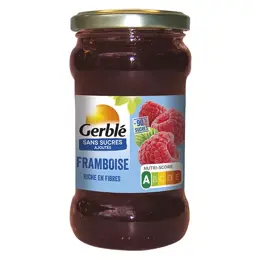 Gerblé Sans Sucres Ajoutés Confiture Framboise 320g