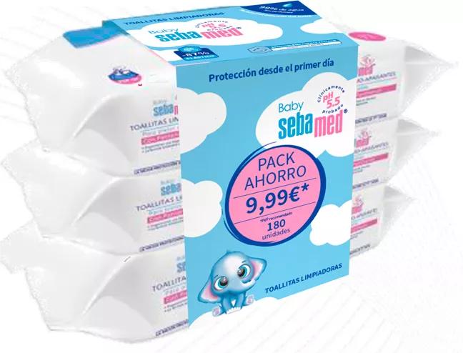 Sebamed Lingettes Bébé Pack 3x60 unités