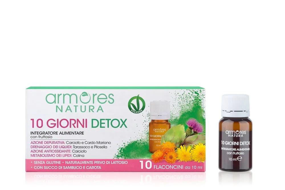 Armores Natura 10 Giorni Detox Integratore Alimentare 10 Flaconcini