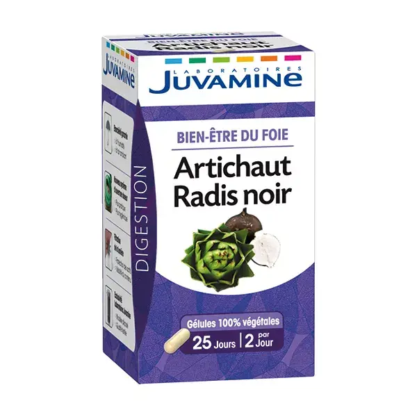 Juvamine Bien Etre du Foie Artichaut Radis Noir 50 gélules