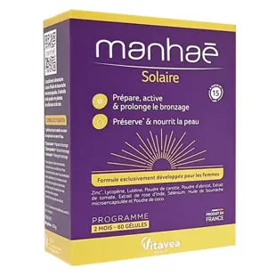 Manhaé Solare - Prepara, Attiva e Prolunga l'Abbronzatura - 60 capsule