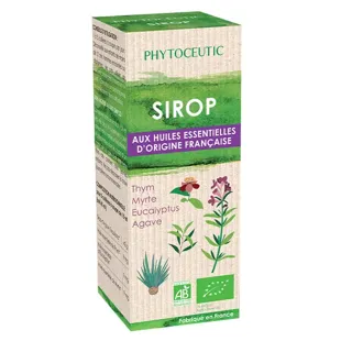 Sciroppo Fitoceutico Oli Essenziali Timo Mirto Eucalipto e Agave 100ml