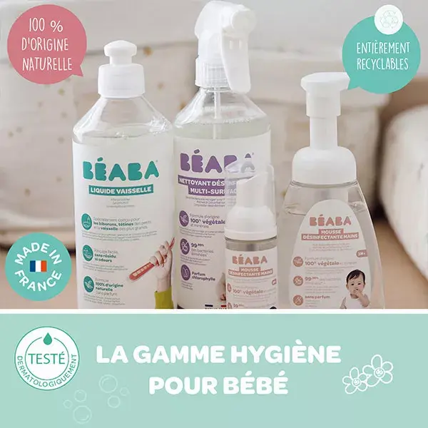 Béaba Nettoyants Liquide Vaisselle Sans Parfum Lot de 2 x 500ml