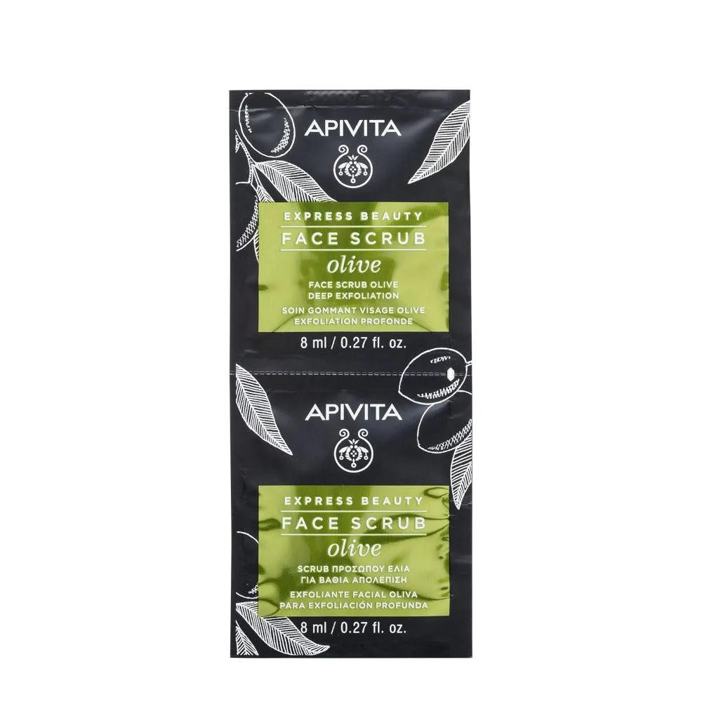 Apivita Express Beauty Scrub Viso Esfoliante Olive 2X8 Ml