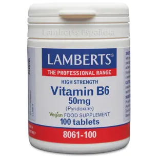 Lamberts Vitamin B6 50mg (Pyridoxine) 100 Tablets