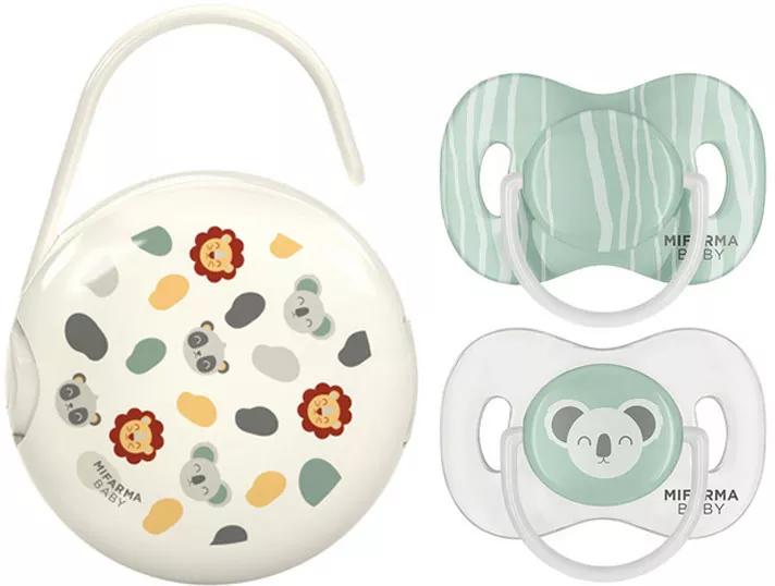 Mifarma Baby Pacifier Holder + Pacifier 6-18m 2 units