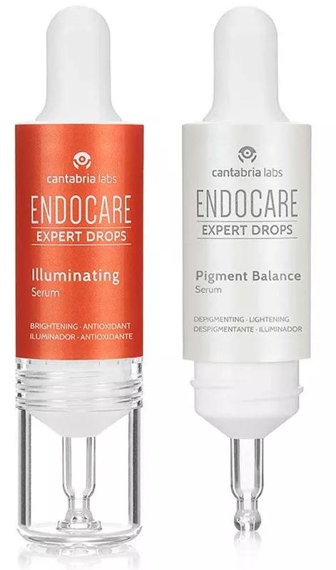 Endocare Expert Drops Protocolo despigmentante Illuminating 10ml + Pigment Balance 10ml